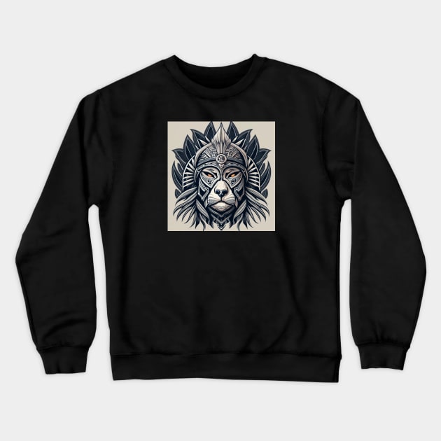 Native Indigenous Oblivion Skyrim Morrowind Lion Character Crewneck Sweatshirt by joolsd1@gmail.com